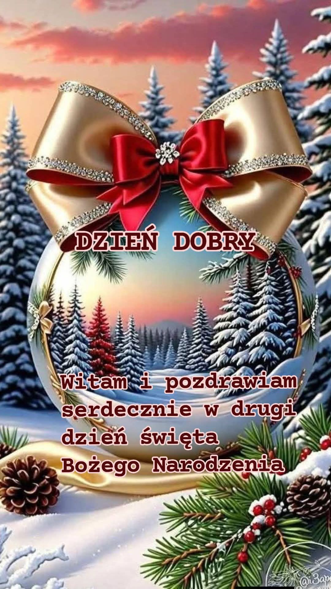 Dzień dobry w drugi dzień Bożego Narodzenia